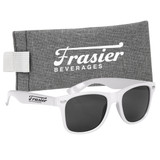 Fashion Colored Promotional Sunglasses w/ Heathered Pouch - view 4