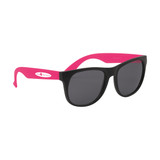 Rubberized Black Frame Custom Sunglasses - Youth