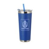 Stainless Vacuum Custom Tumbler w/ Straw - 20 oz.