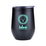 Stemless Stainless Custom Wine Tumbler w/ Plastic Lining - 12 oz.