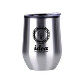Stemless Stainless Custom Wine Tumbler w/ Plastic Lining - 12 oz. - view 2