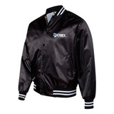 Augusta Sportswear Satin Custom Baseball Jacket w/ Striped Trim - view 2