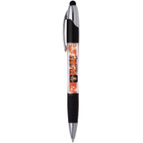 Crystal Light-Up Stylus Custom Pens w/ Ribbed Rubber Grip - view 3