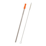Stainless Steel Custom Straw w/ Cleaning Brush - view 3