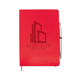 Leatherette Premium Custom Journal w/ Pen - 5.5"w x 8.25"h