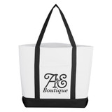 Reusable Promotional Tote Bag w/ Front Pocket - view 2