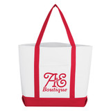 Reusable Promotional Tote Bag w/ Front Pocket - view 3