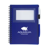 Spiral Bound Custom Notebook w/ Business Card Window - view 1