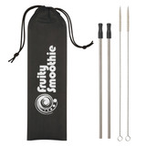 2-Pack Stainless Steel Custom Straw w/ Travel Pouch - view 2