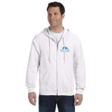 Gildan® Heavy Blend Custom Full Zip Hoodie - White