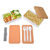Stackable Promotional Bento Box w/ Utensils - view 5