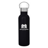 Recycled Stainless Steel Custom Water Bottle w/ Carry Handle - 28 oz. - view 2