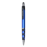 Retractable Custom Stylus Pen w/Patterned Rubber Grip - view 2