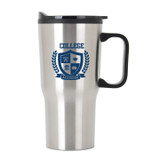 Plastic Lined Promotional Tapered Travel Mug w/ Handle - 20 oz.
