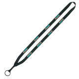 Polyester Custom Lanyards w/ Metal Crimp & Split Ring - .5
