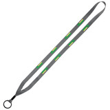 Polyester Custom Lanyards w/ Metal Crimp & Split Ring - .5