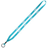 Polyester Custom Lanyards w/ Metal Crimp & Split Ring - .5