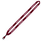 Cotton Knit Customized Lanyard w/ Metal Crimp & O-Ring- .5