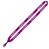 Cotton Knit Customized Lanyard w/ Metal Crimp & O-Ring- .5