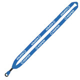 Cotton Knit Customized Lanyard w/ Metal Crimp & O-Ring- .5