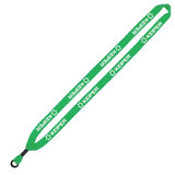 Cotton Knit Customized Lanyard w/ Metal Crimp & O-Ring- .5
