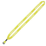 Cotton Knit Customized Lanyard w/ Metal Crimp & O-Ring- .5