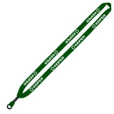 Cotton Knit Customized Lanyard w/ Metal Crimp & O-Ring- .5