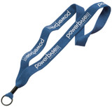 Cotton Knit Custom Lanyard w/ Metal Crimp & Split Ring - 1