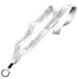 Cotton Knit Custom Lanyard w/ Metal Crimp & Split Ring - 1