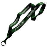Cotton Knit Custom Lanyard w/ Metal Crimp & Split Ring - 1