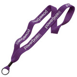 Cotton Knit Custom Lanyard w/ Metal Crimp & Split Ring - 1