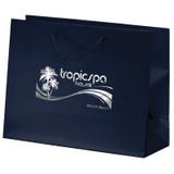 Matte Laminated Euro Logo Shopping Bag - 13"w x 10"h x 5"d