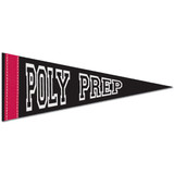 Colored Felt Promotional Pennant w/ Contrast Strip - 10