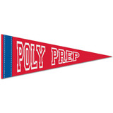Colored Felt Promotional Pennant w/ Contrast Strip - 10