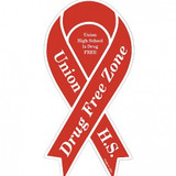Specialty Shaped Custom Car Magnet - Awareness Ribbon - 30 mil - view 1