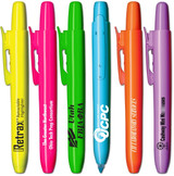 Retractable Fluorescent Promotional Highlighter