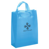 Frosted Soft Loop Custom Shopping Bag - 8"w x 10"h x 4"d