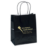 Gloss Finish Custom Bag w/ Twisted Paper Handles - 7.75