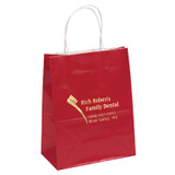Gloss Finish Custom Bag w/ Twisted Paper Handles - 7.75