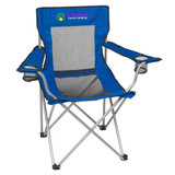 Mesh Folding Logo Chair w/ Arms & Carrying Case - view 3