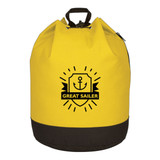 Custom Drawstring Backpack w/ PVC Lining - 17