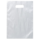 Frosted Die Cut Handle Promotional Plastic Bag - 9.5