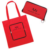 Zip-Up Folding Custom Tote Bags - 13.4