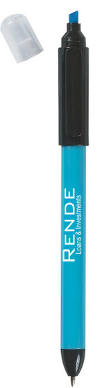 Dual Ballpoint Custom Pen & Promotional Highlighter - view 1