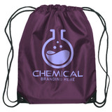 Budget Custom Drawstring Bag w/ Reinforced Corners - 14