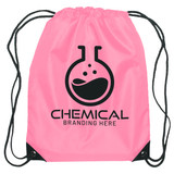 Budget Custom Drawstring Bag w/ Reinforced Corners - 14