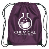 Budget Custom Drawstring Bag w/ Reinforced Corners - 14