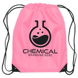 Budget Custom Drawstring Bag w/ Reinforced Corners - 14
