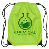 Budget Custom Drawstring Bag w/ Reinforced Corners - 14