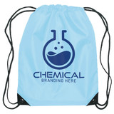 Budget Custom Drawstring Bag w/ Reinforced Corners - 14